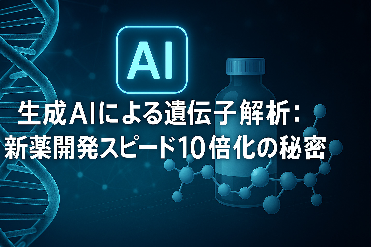生成AIによる遺伝子解析：新薬開発スピード10倍化の秘密
