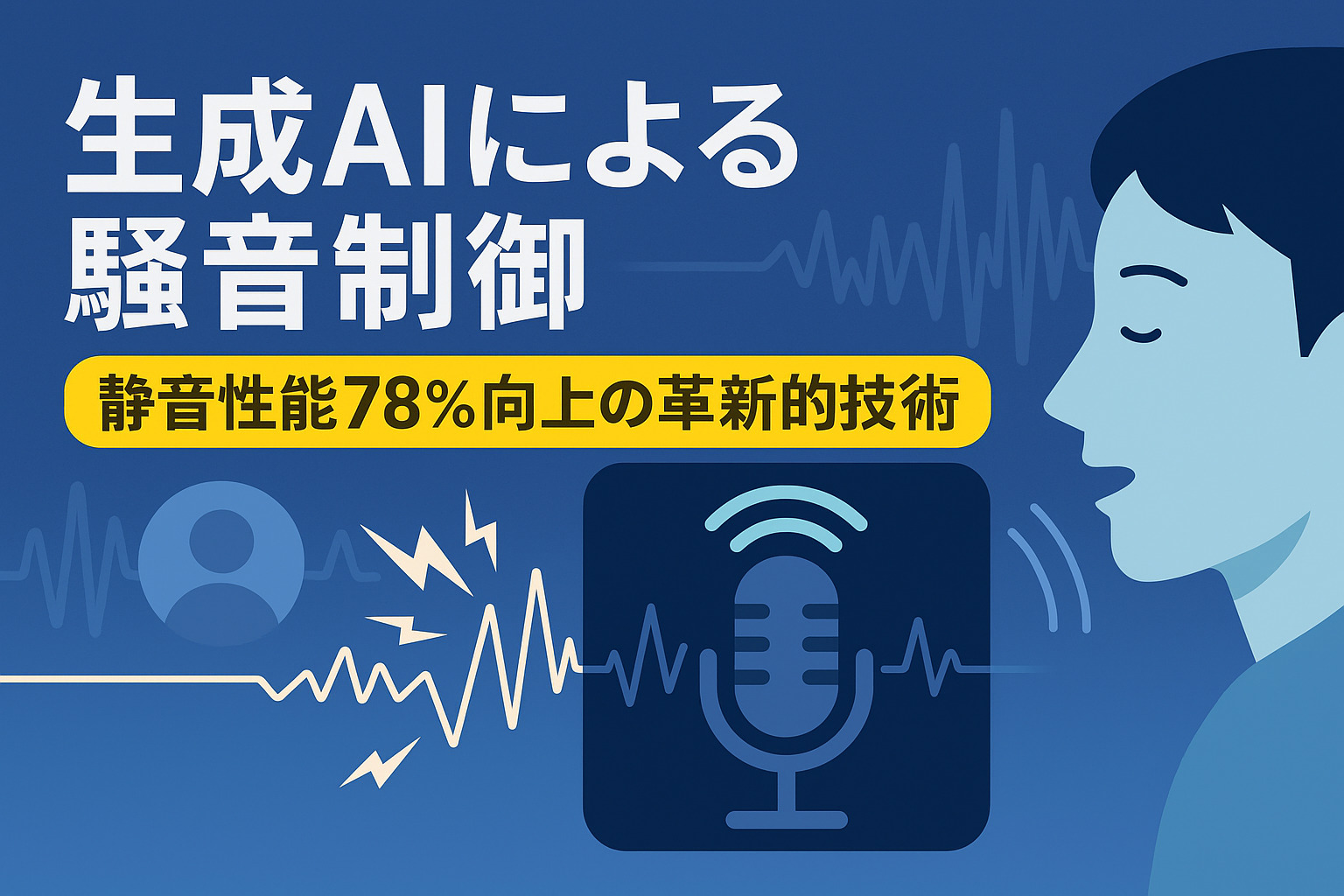 生成AIによる騒音制御：静音性能78%向上の革新的技術