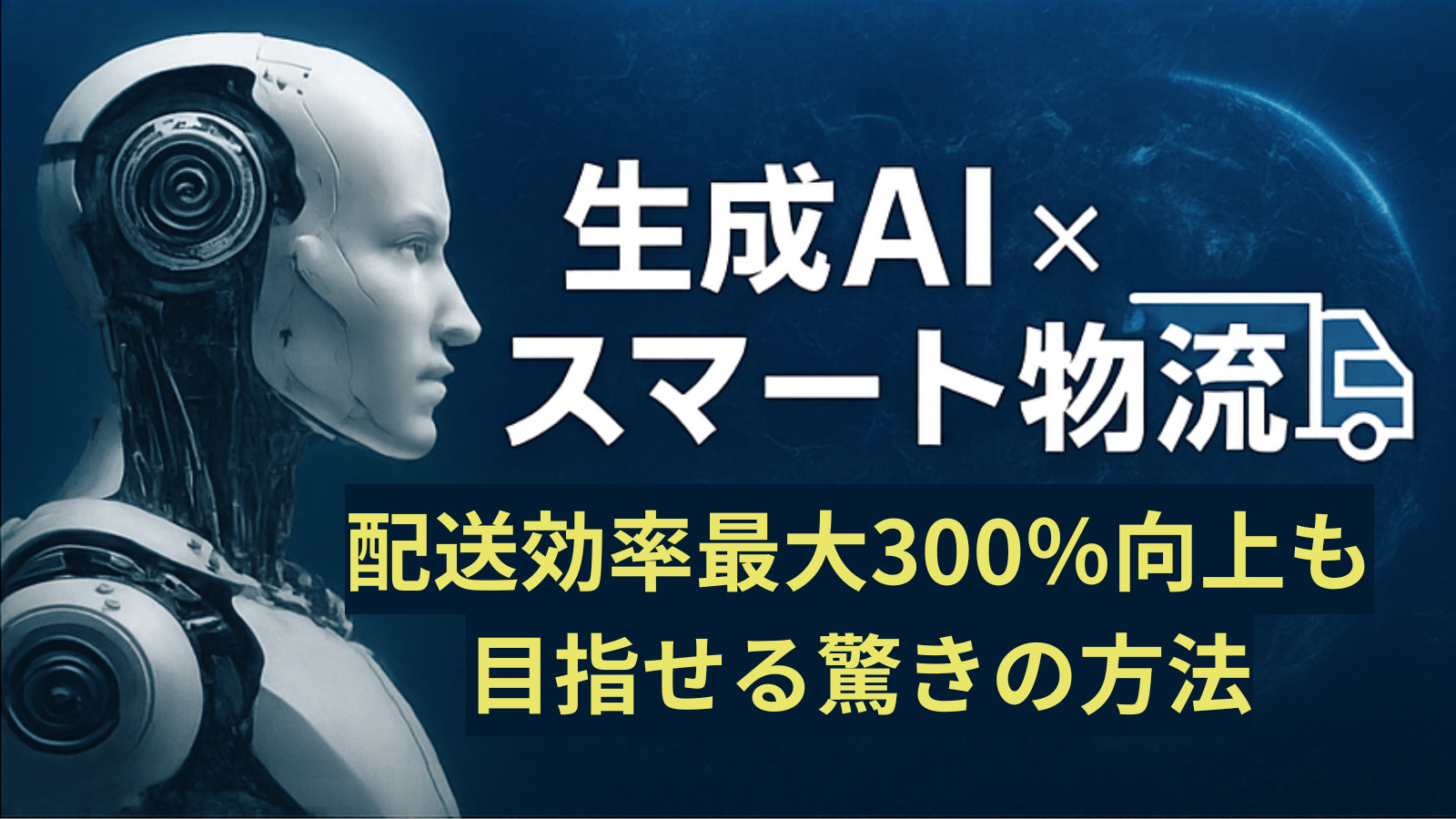 【生成AI×スマート物流】配送効率最大300％向上も目指せる驚きの方法