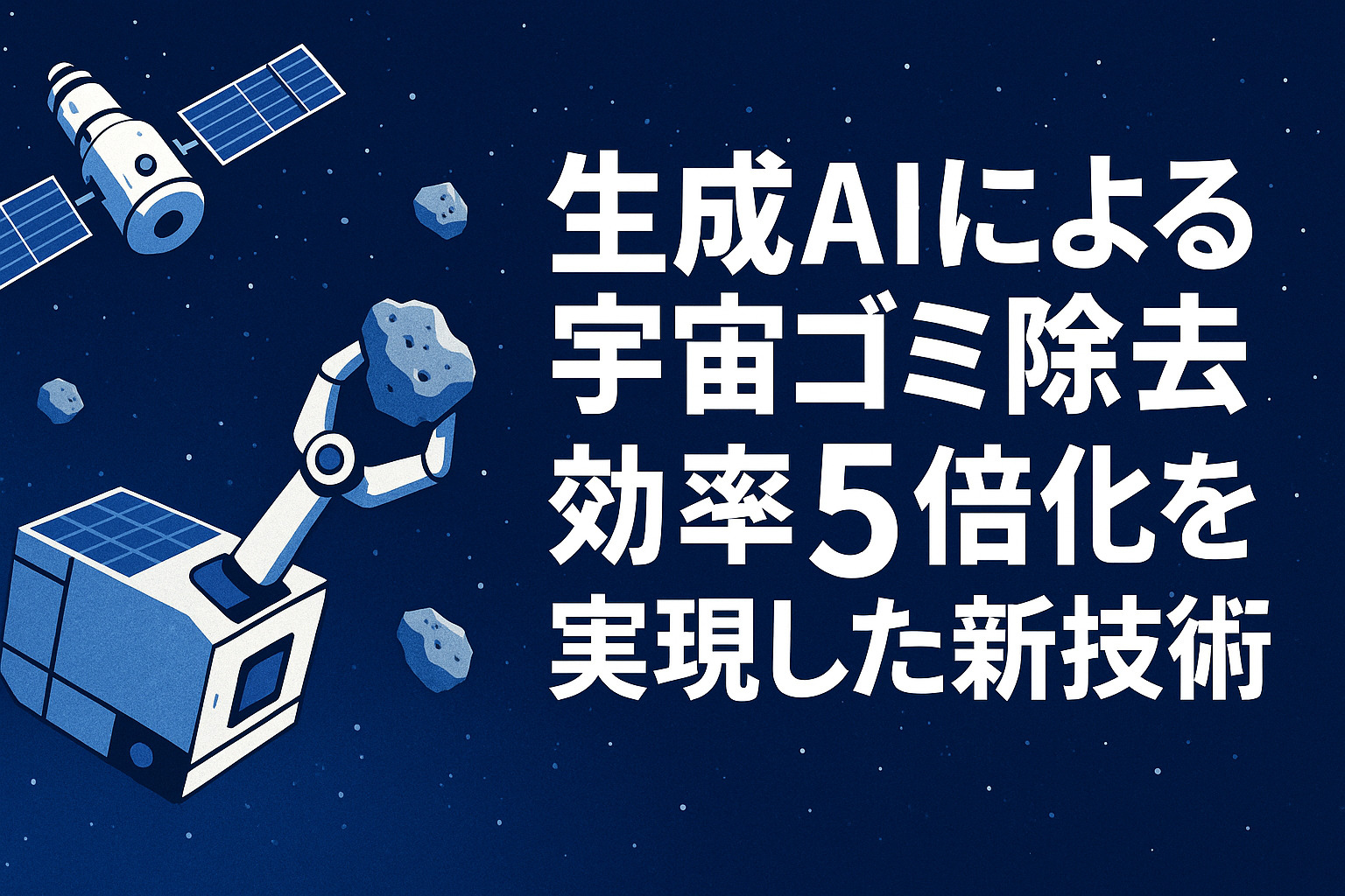 生成AIによる宇宙ゴミ除去：効率5倍化を実現した新技術