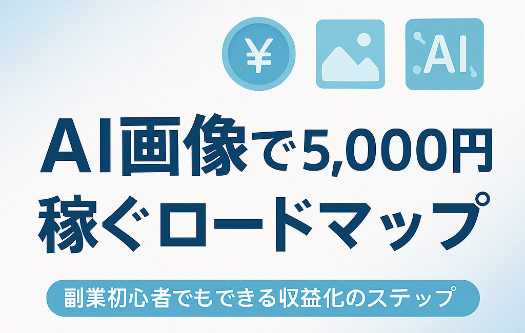 実際にAI画像で5,000円稼ぐまでのロードマップ｜初心者でもできる副業入門