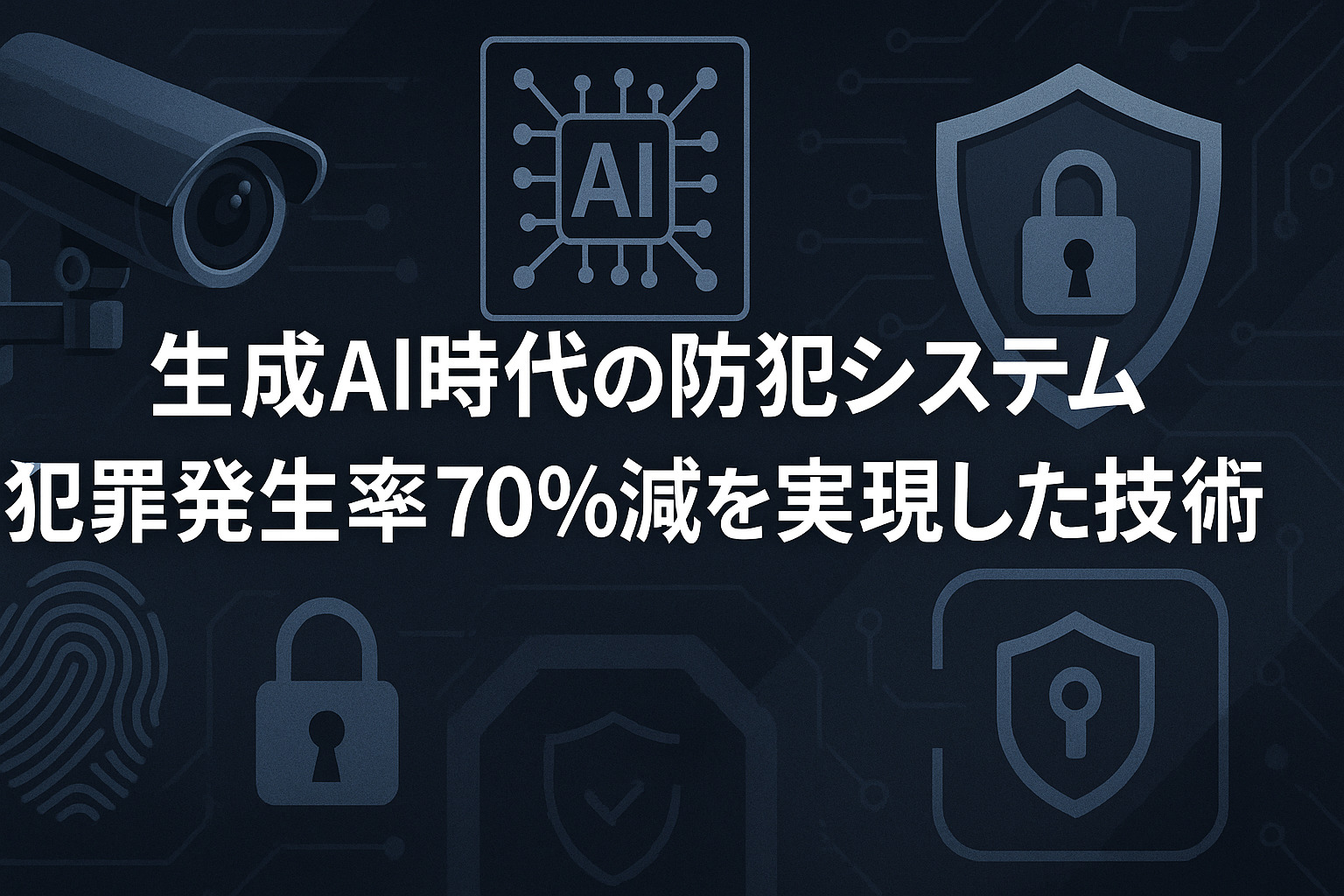生成AI時代の防犯システム：犯罪発生率70%減を実現した技術