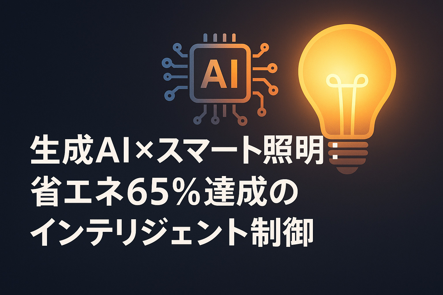 生成AI×スマート照明：省エネ68%達成のインテリジェント制御
