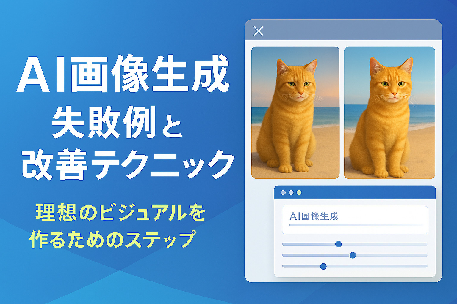 【応用編】AI画像生成の失敗パターンと改善テクニック