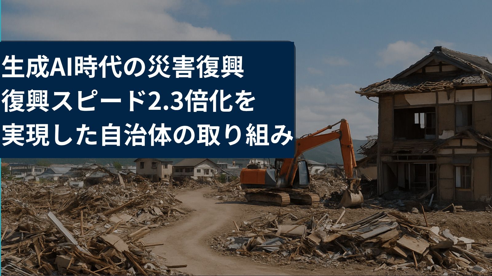 生成AI時代の災害復興：復興スピード2.3倍化を実現した自治体の取り組み