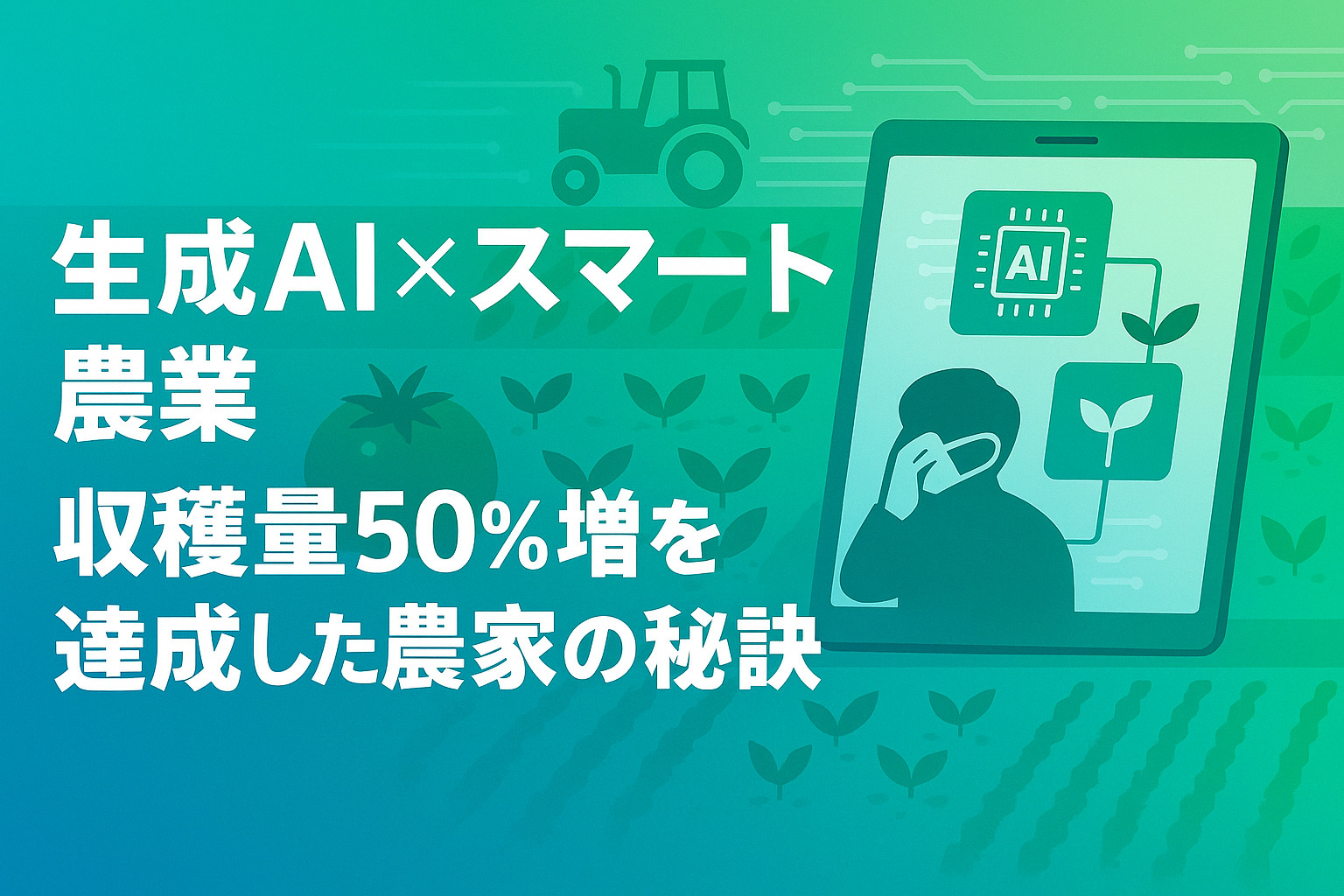 生成AI×スマート農業：収穫量50%増を達成した農家の秘訣