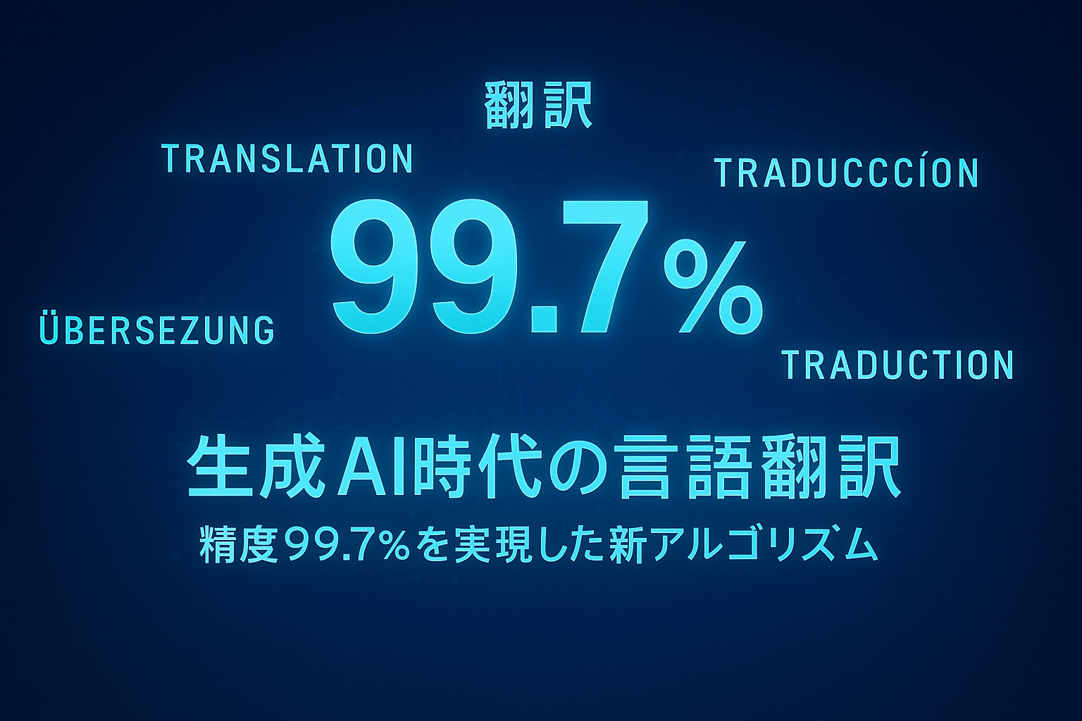 生成AI時代の言語翻訳：精度99.7%を実現した新アルゴリズム